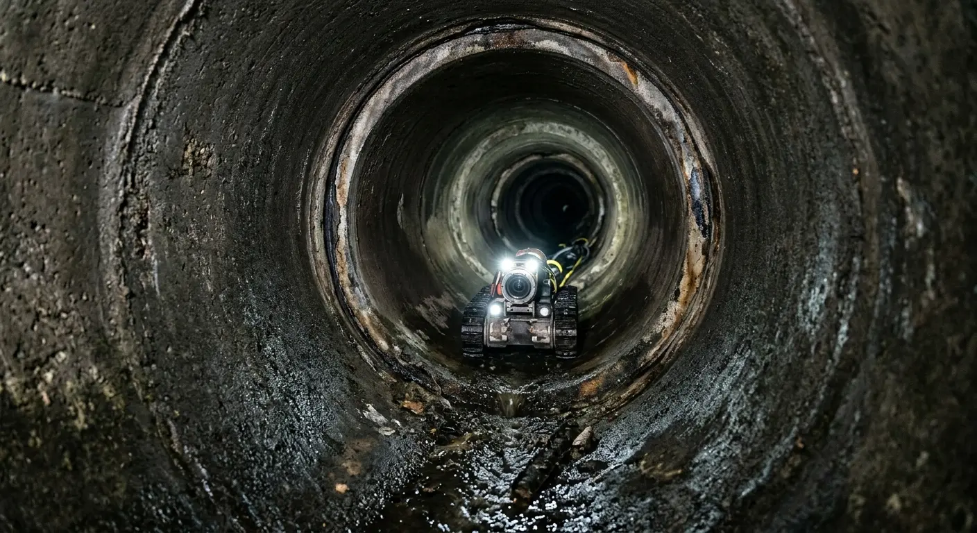 Robotic sewer camera inspecting pipe interior for Drain Snake Service in Maple Valley